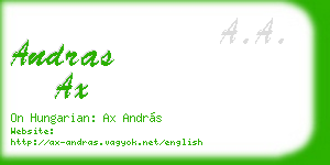 andras ax business card